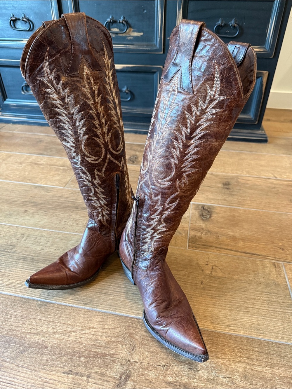 Old Gringo Brown Leather Embroidered Western Boots